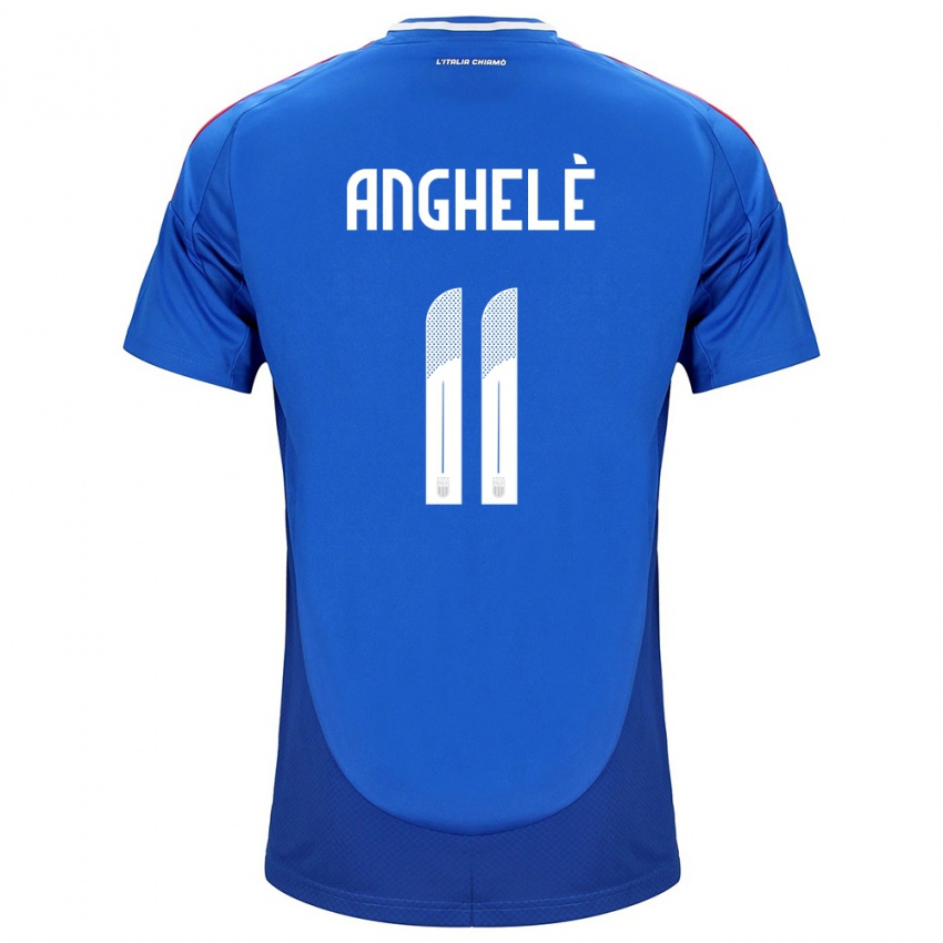 Hombre Camiseta Italia Lorenzo Anghelè #11 Azul 1ª Equipación 24-26 La Camisa Perú