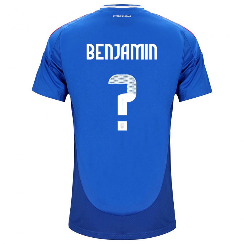 Hombre Camiseta Italia Emanuel Benjamin #0 Azul 1ª Equipación 24-26 La Camisa Perú