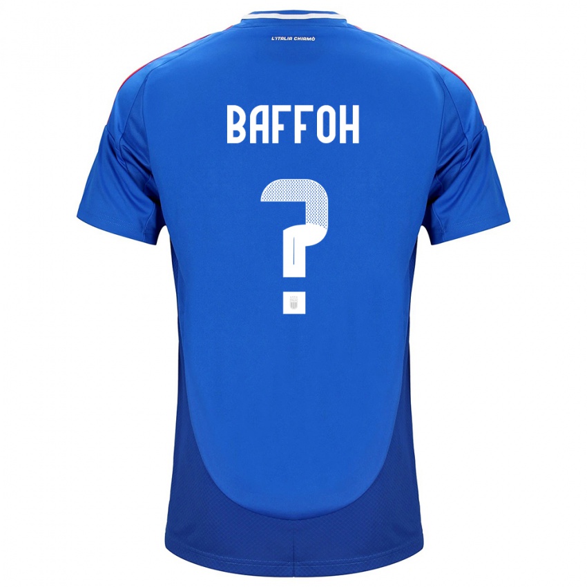 Hombre Camiseta Italia Jeffrey Baffoh #0 Azul 1ª Equipación 24-26 La Camisa Perú