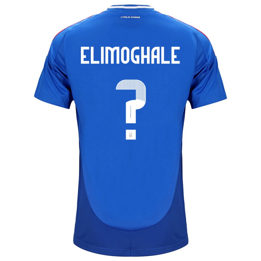 Hombre Camiseta Italia Destiny Elimoghale #0 Azul 1ª Equipación 24-26 La Camisa Perú