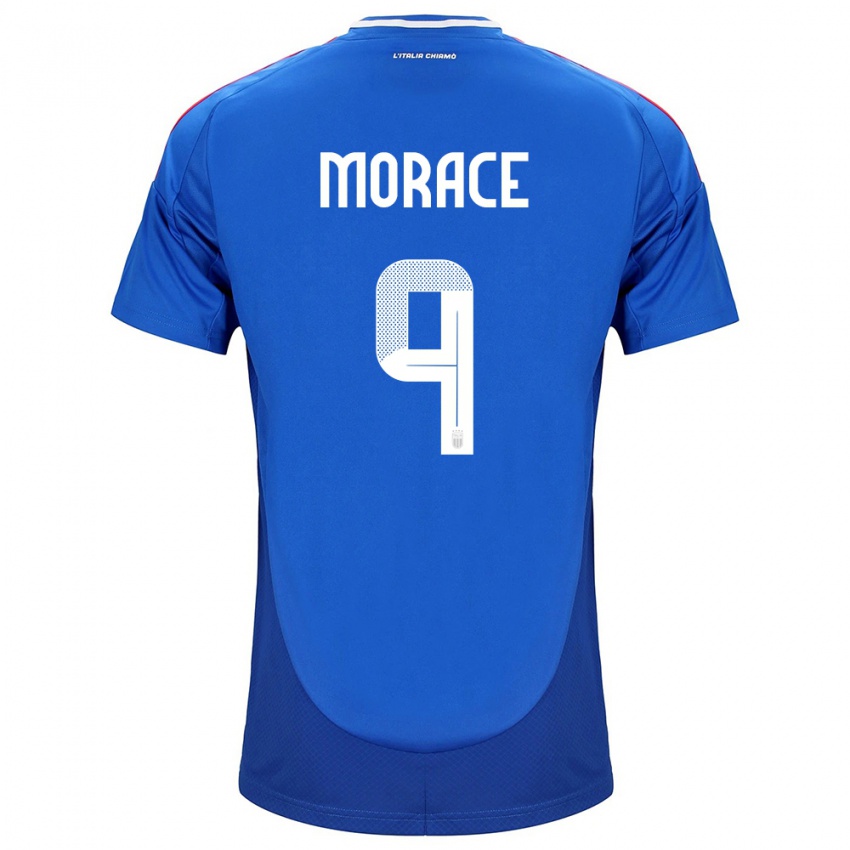 Hombre Camiseta Italia Carolina Morace #9 Azul 1ª Equipación 24-26 La Camisa Perú