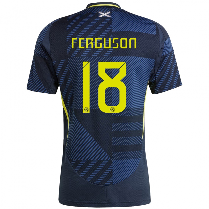 Hombre Camiseta Escocia Lewis Ferguson #18 Azul Oscuro 1ª Equipación 24-26 La Camisa Perú