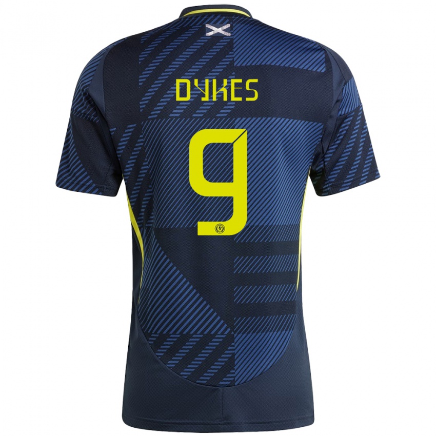 Hombre Camiseta Escocia Lyndon Dykes #9 Azul Oscuro 1ª Equipación 24-26 La Camisa Perú