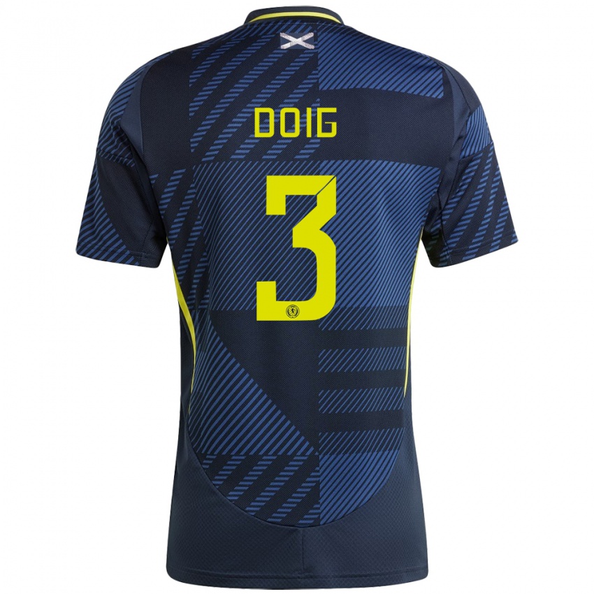 Hombre Camiseta Escocia Josh Doig #3 Azul Oscuro 1ª Equipación 24-26 La Camisa Perú