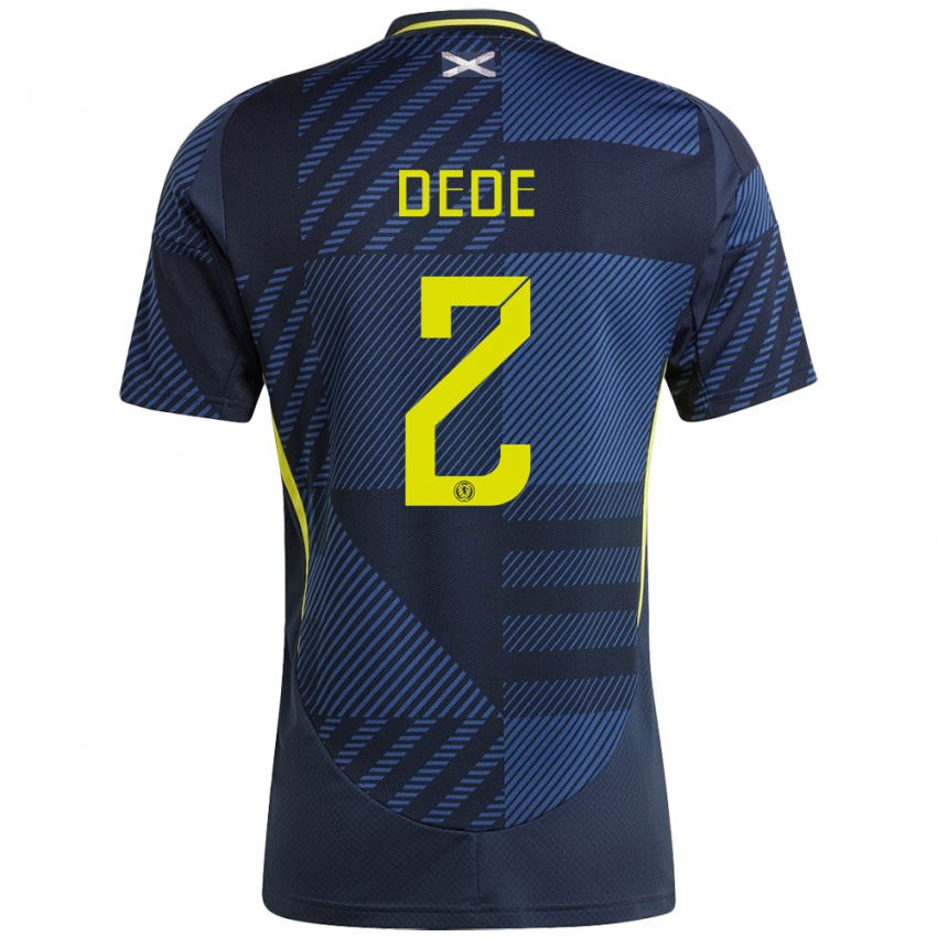 Hombre Camiseta Escocia Josh Dede #2 Azul Oscuro 1ª Equipación 24-26 La Camisa Perú