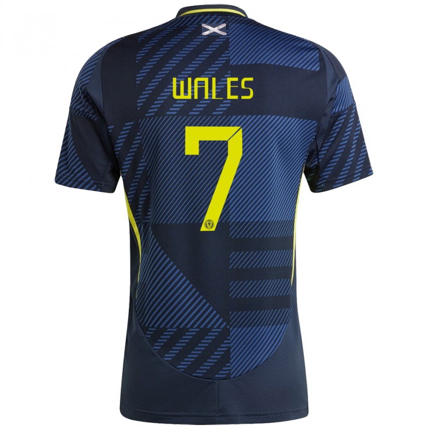 Hombre Camiseta Escocia Bobby Wales #7 Azul Oscuro 1ª Equipación 24-26 La Camisa Perú
