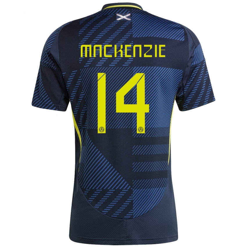 Hombre Camiseta Escocia Magnus Mackenzie #14 Azul Oscuro 1ª Equipación 24-26 La Camisa Perú