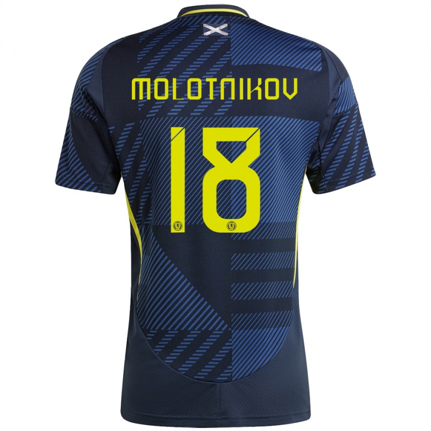 Hombre Camiseta Escocia Rudi Molotnikov #18 Azul Oscuro 1ª Equipación 24-26 La Camisa Perú