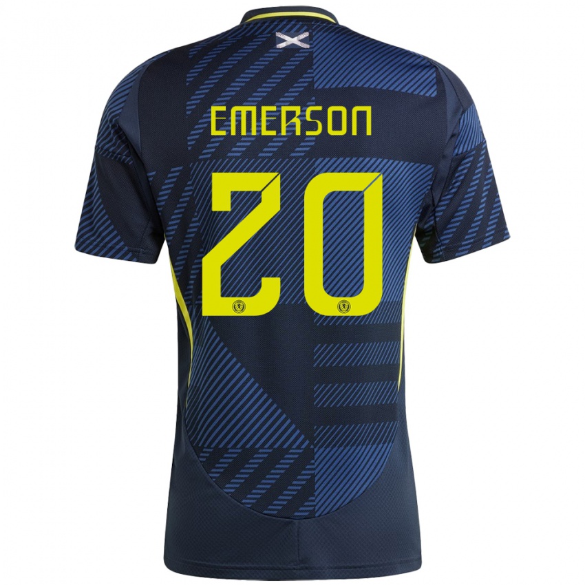 Hombre Camiseta Escocia Johnny Emerson #20 Azul Oscuro 1ª Equipación 24-26 La Camisa Perú
