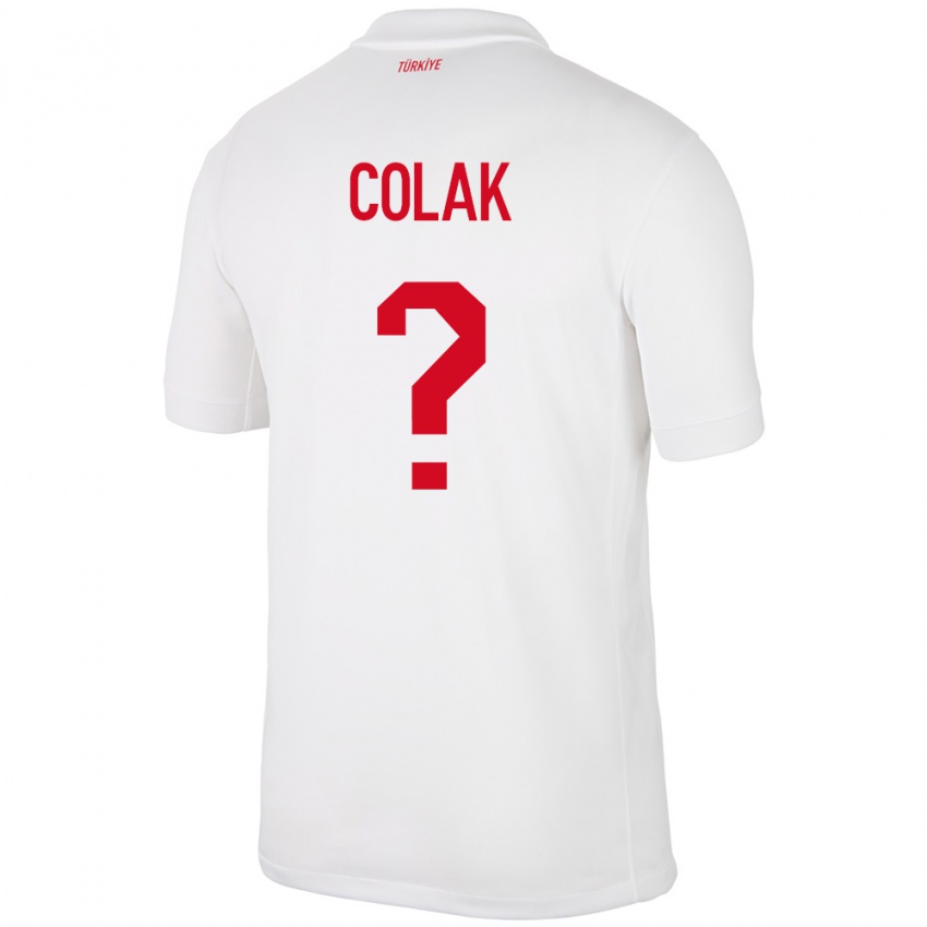 Hombre Camiseta Turquía Furkan Çolak #0 Blanco 1ª Equipación 24-26 La Camisa Perú