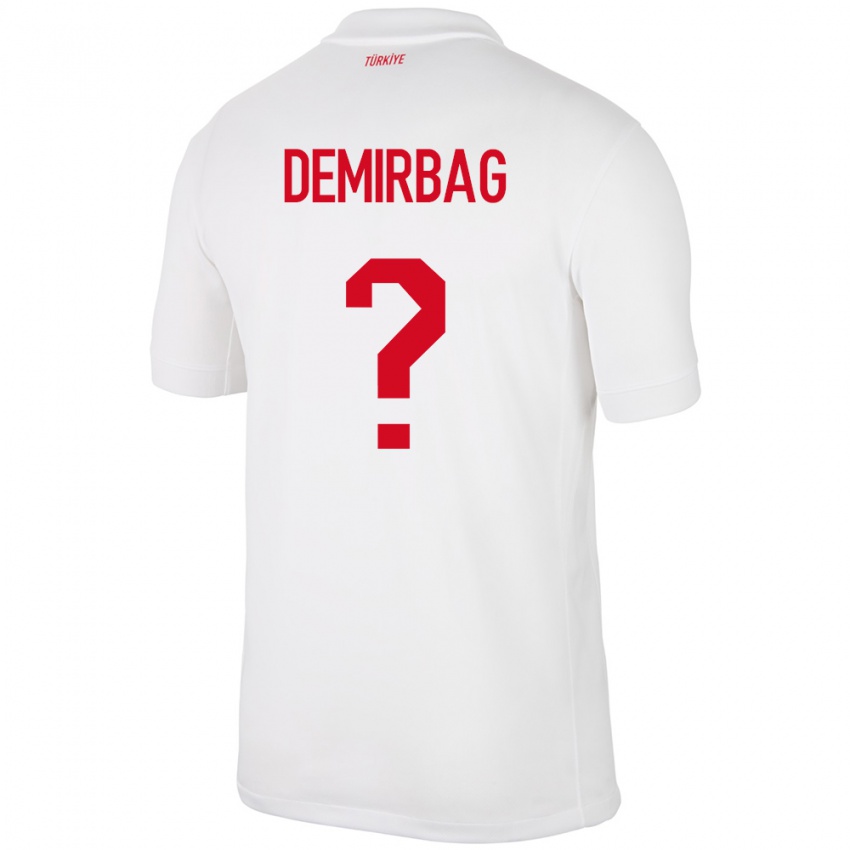 Hombre Camiseta Turquía Ozan Demirbağ #0 Blanco 1ª Equipación 24-26 La Camisa Perú