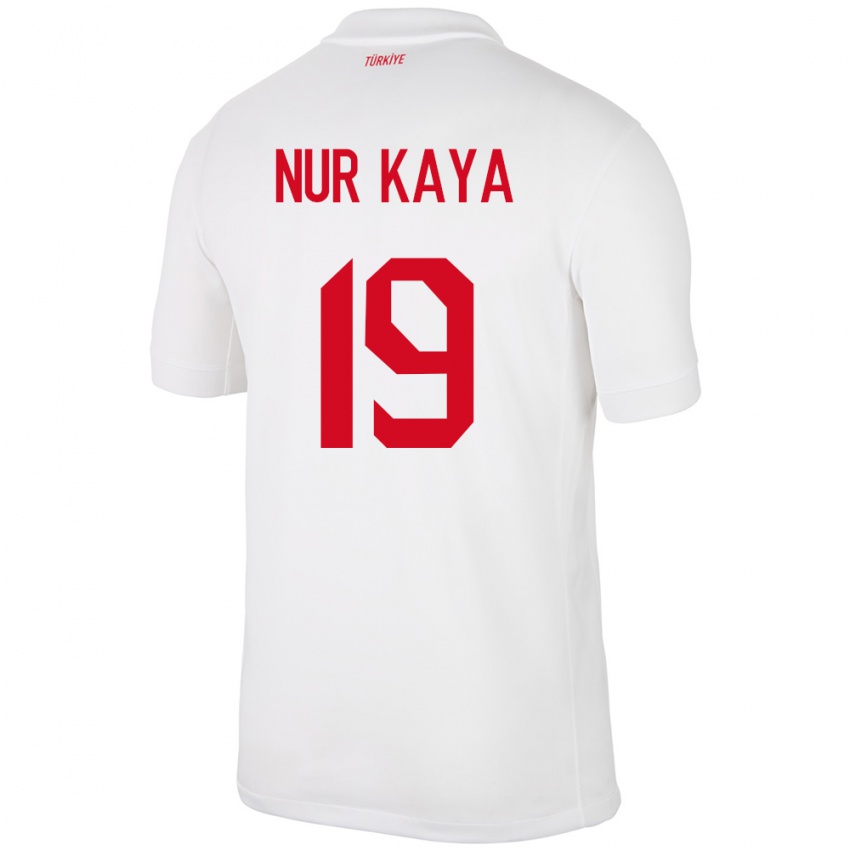 Hombre Camiseta Turquía Cansu Nur Kaya #19 Blanco 1ª Equipación 24-26 La Camisa Perú