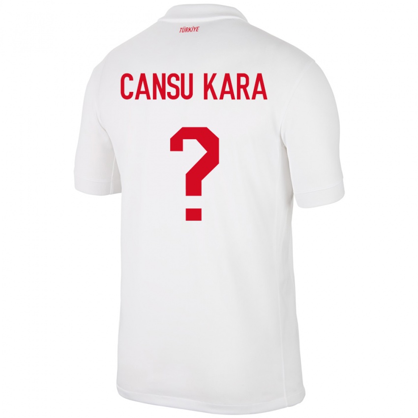 Hombre Camiseta Turquía İlayda Cansu Kara #0 Blanco 1ª Equipación 24-26 La Camisa Perú
