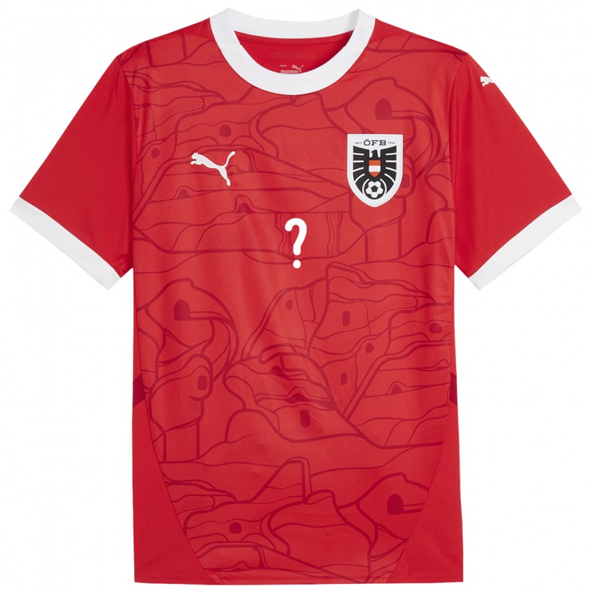 Hombre Camiseta Austria Devran Gündük #0 Rojo 1ª Equipación 24-26 La Camisa Perú