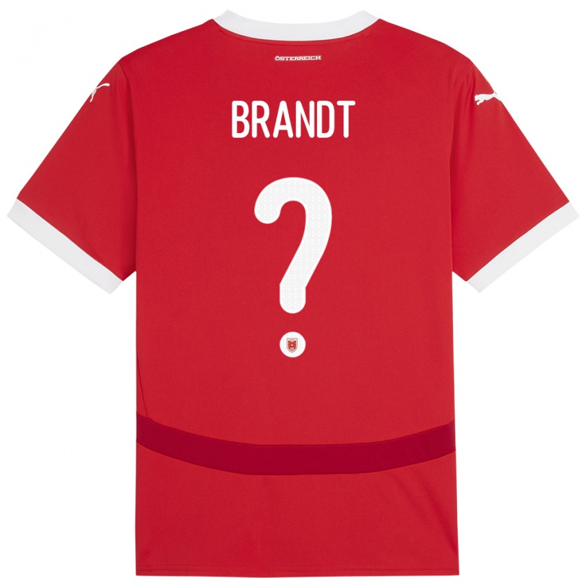 Hombre Camiseta Austria Marco Brandt #0 Rojo 1ª Equipación 24-26 La Camisa Perú