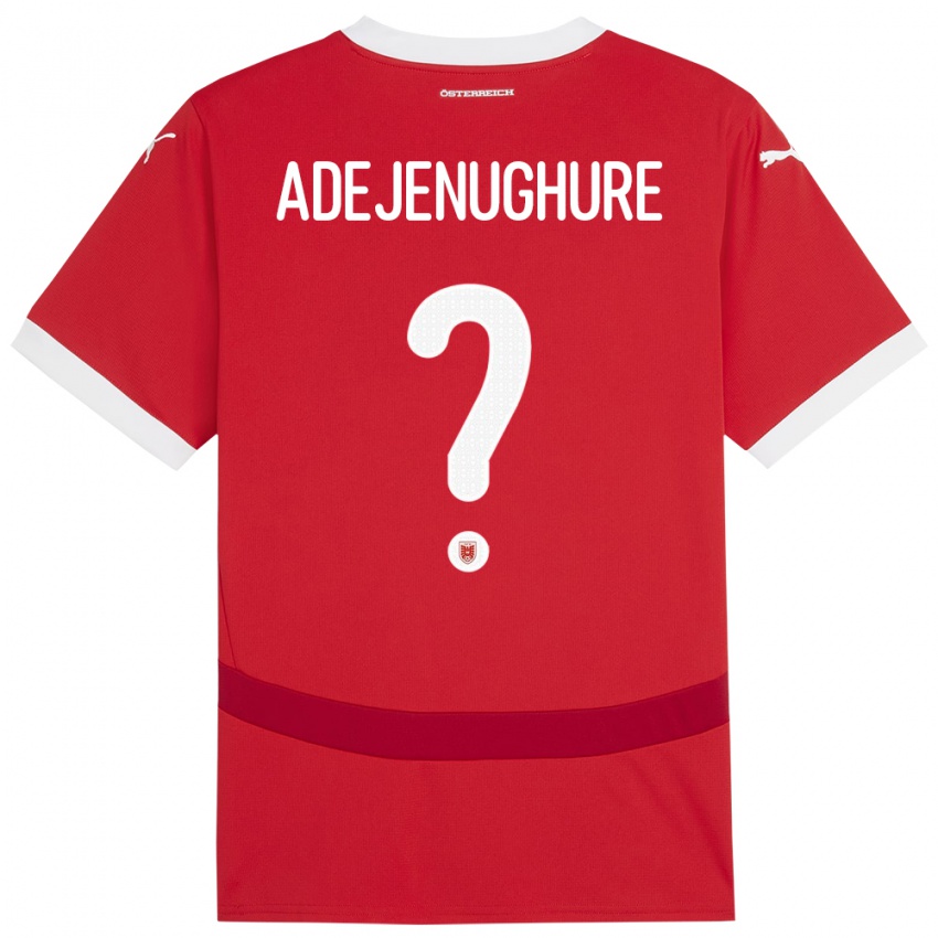 Hombre Camiseta Austria Oghenetejiri Adejenughure #0 Rojo 1ª Equipación 24-26 La Camisa Perú