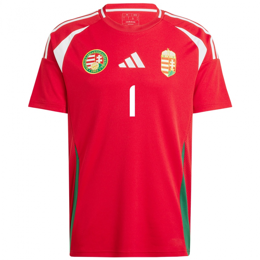 Hombre Camiseta Hungría Ármin Pécsi #1 Rojo 1ª Equipación 24-26 La Camisa Perú