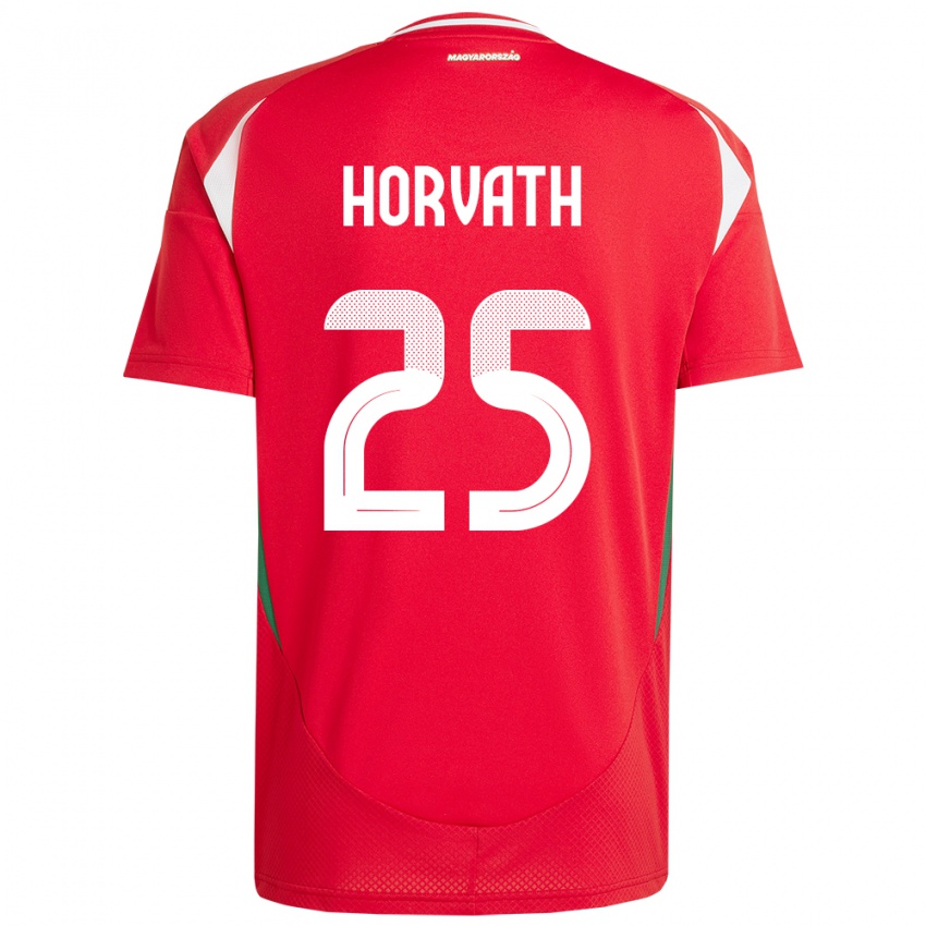 Hombre Camiseta Hungría Krisztofer Horváth #25 Rojo 1ª Equipación 24-26 La Camisa Perú