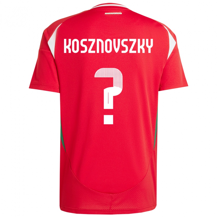 Hombre Camiseta Hungría Márk Kosznovszky #0 Rojo 1ª Equipación 24-26 La Camisa Perú