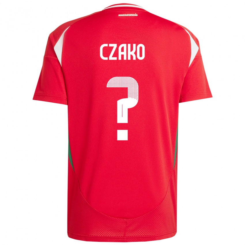 Hombre Camiseta Hungría Milán Czakó #0 Rojo 1ª Equipación 24-26 La Camisa Perú