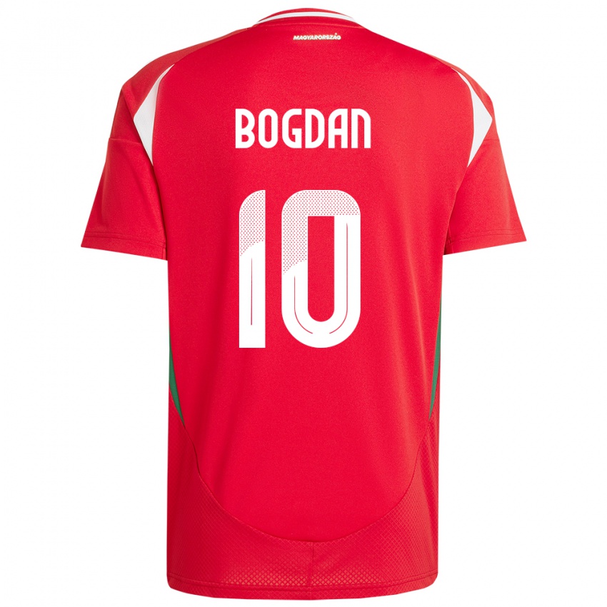 Hombre Camiseta Hungría Hunor Bogdán #10 Rojo 1ª Equipación 24-26 La Camisa Perú