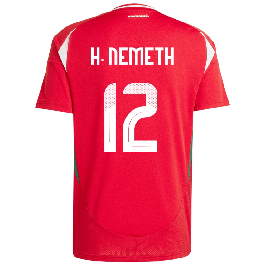 Hombre Camiseta Hungría Hanna Németh #12 Rojo 1ª Equipación 24-26 La Camisa Perú