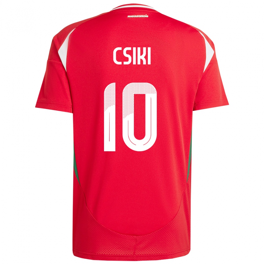 Hombre Camiseta Hungría Anna Csiki #10 Rojo 1ª Equipación 24-26 La Camisa Perú