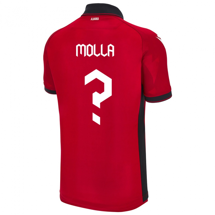 Hombre Camiseta Albania Marco Molla #0 Rojo 1ª Equipación 24-26 La Camisa Perú