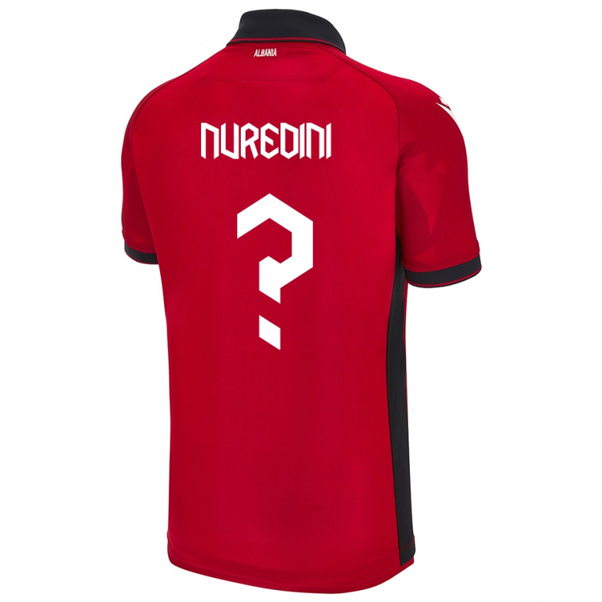 Hombre Camiseta Albania Ardit Nuredini #0 Rojo 1ª Equipación 24-26 La Camisa Perú