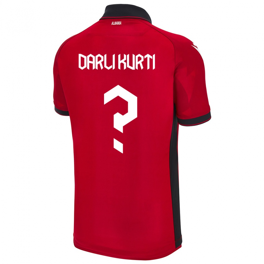 Hombre Camiseta Albania Darli Kurti #0 Rojo 1ª Equipación 24-26 La Camisa Perú