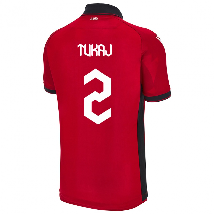 Hombre Camiseta Albania Armera Tukaj #2 Rojo 1ª Equipación 24-26 La Camisa Perú