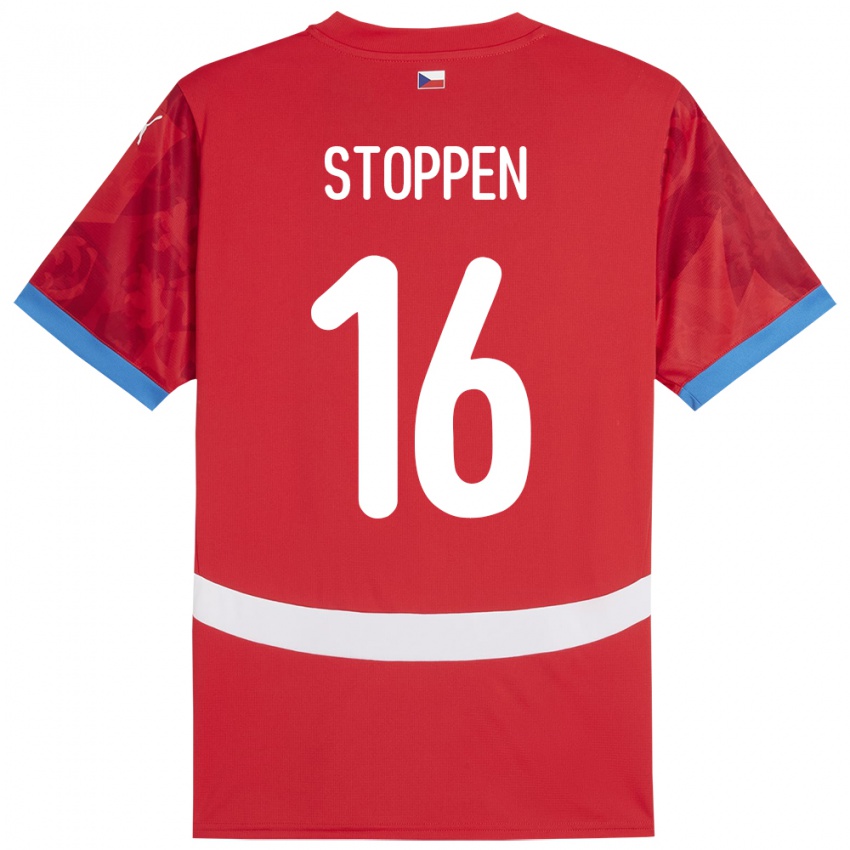 Hombre Camiseta Chequia Tadeas Stoppen #16 Rojo 1ª Equipación 24-26 La Camisa Perú