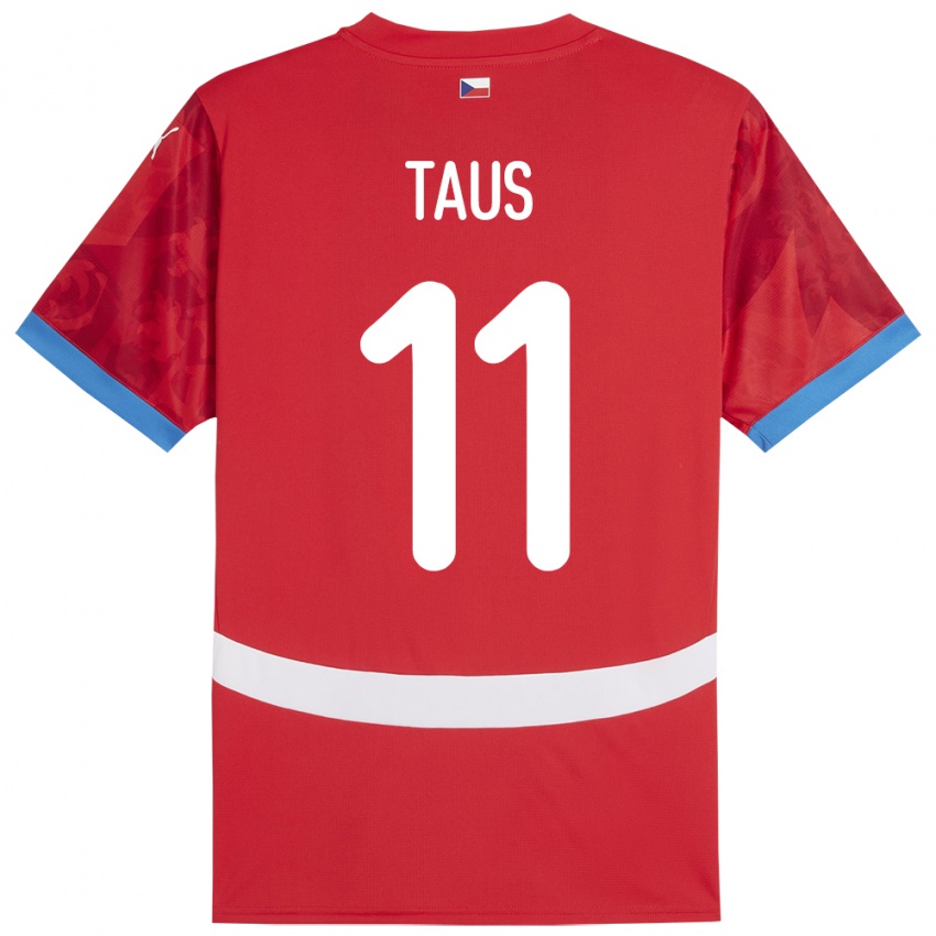 Hombre Camiseta Chequia Martin Taus #11 Rojo 1ª Equipación 24-26 La Camisa Perú