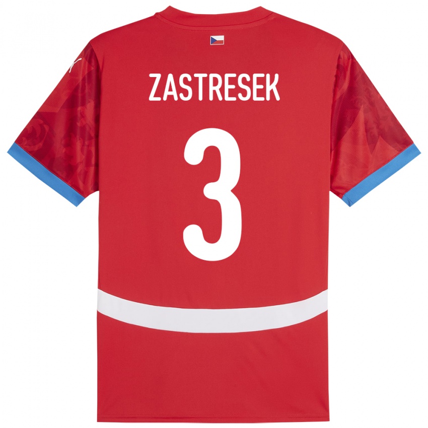 Hombre Camiseta Chequia Matous Zastresek #3 Rojo 1ª Equipación 24-26 La Camisa Perú