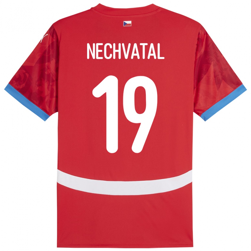 Hombre Camiseta Chequia Matyas Nechvatal #19 Rojo 1ª Equipación 24-26 La Camisa Perú