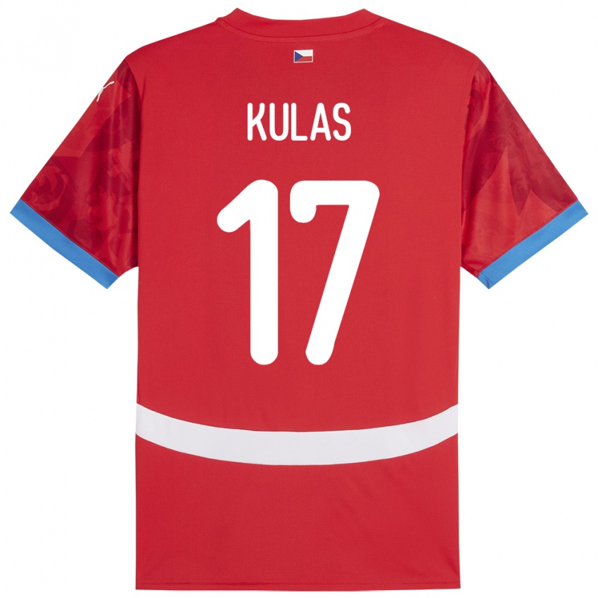 Hombre Camiseta Chequia Martin Kulas #17 Rojo 1ª Equipación 24-26 La Camisa Perú