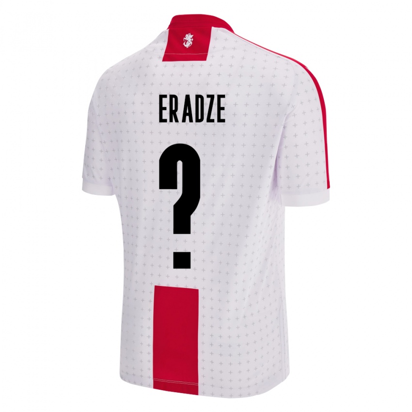 Hombre Camiseta Georgia Zurab Eradze #0 Blanco 1ª Equipación 24-26 La Camisa Perú