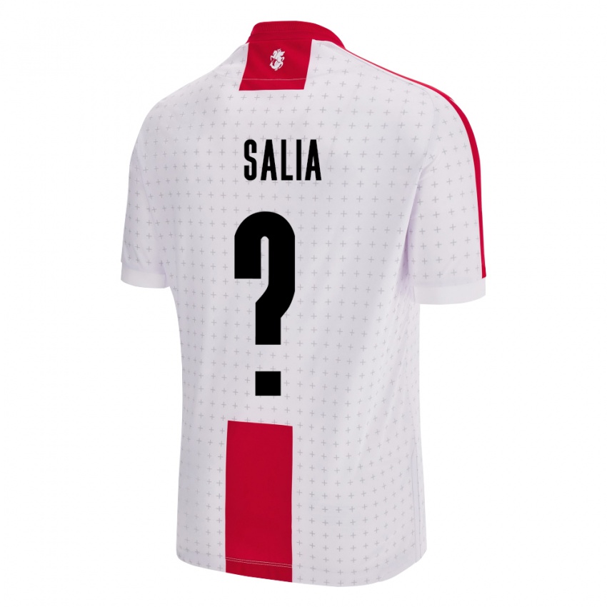 Hombre Camiseta Georgia Vakhtang Salia #0 Blanco 1ª Equipación 24-26 La Camisa Perú