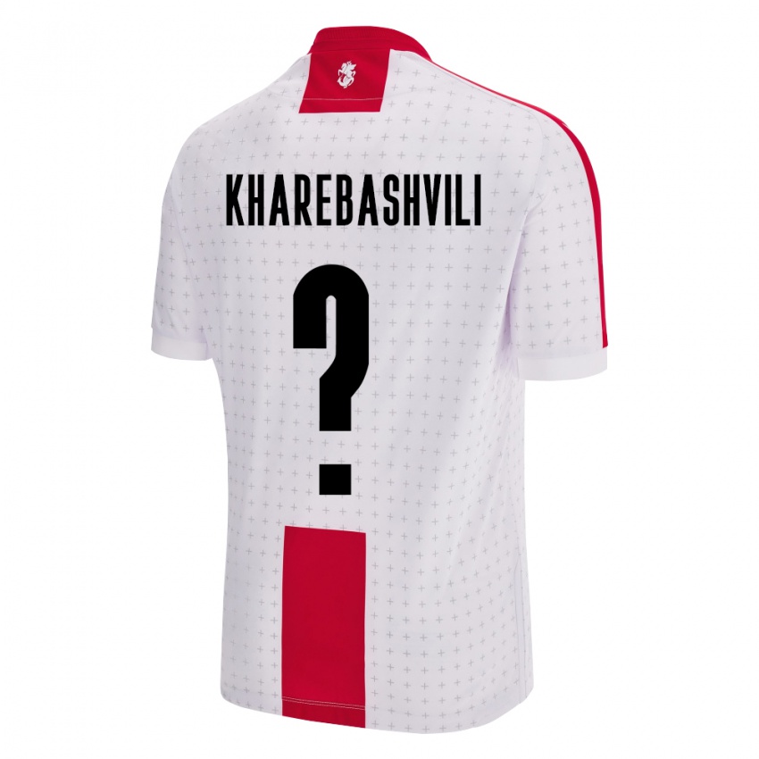 Hombre Camiseta Georgia Saba Kharebashvili #0 Blanco 1ª Equipación 24-26 La Camisa Perú