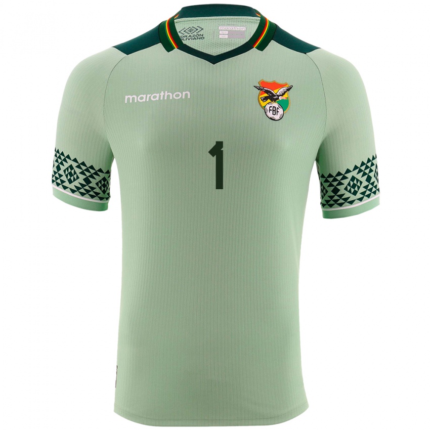 Hombre Camiseta Bolivia Mel Ontiveros #1 Verde Claro 1ª Equipación 24-26 La Camisa Perú