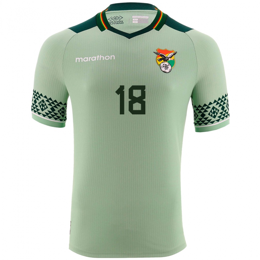 Hombre Camiseta Bolivia Rodrigo Ramallo #18 Verde Claro 1ª Equipación 24-26 La Camisa Perú