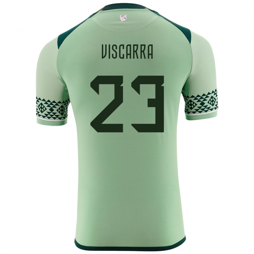 Hombre Camiseta Bolivia Guillermo Viscarra #23 Verde Claro 1ª Equipación 24-26 La Camisa Perú