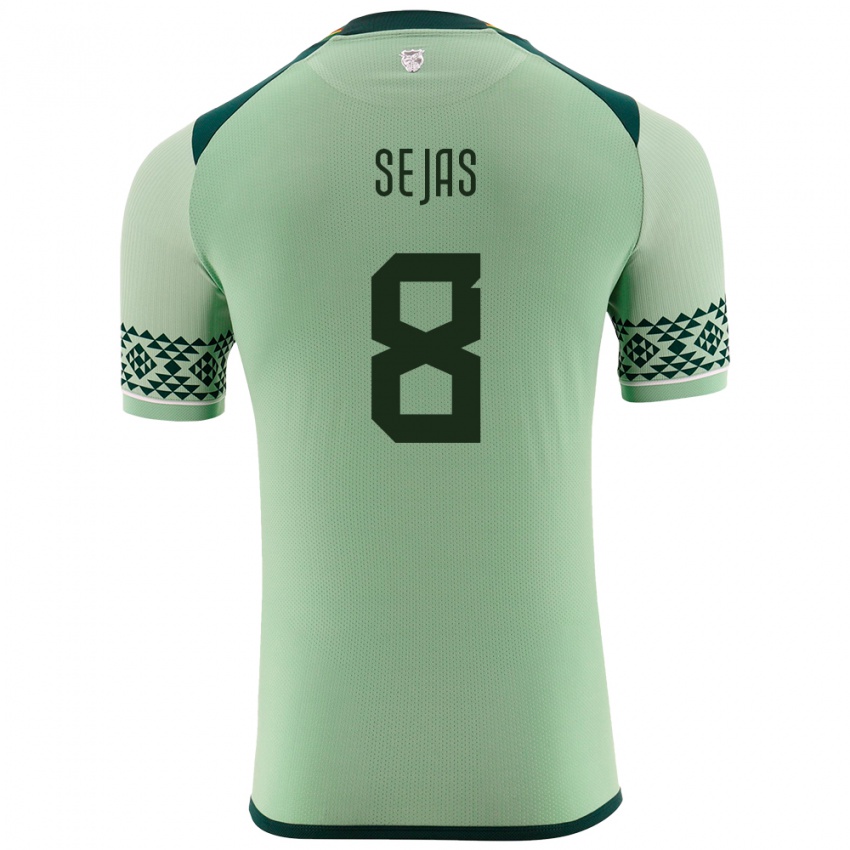 Hombre Camiseta Bolivia Carlos Sejas #8 Verde Claro 1ª Equipación 24-26 La Camisa Perú