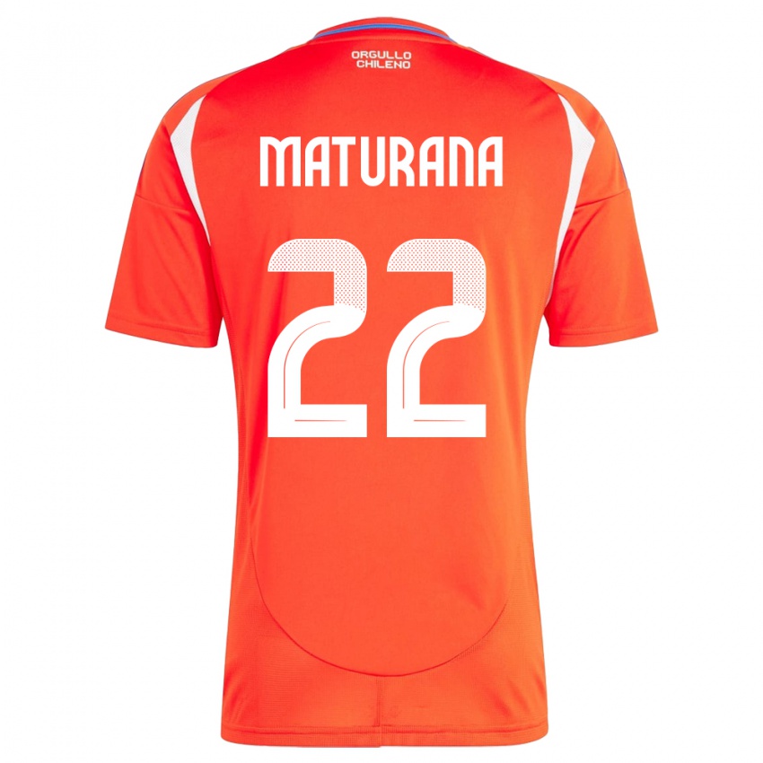 Hombre Camiseta Chile Martín Maturana #22 Rojo 1ª Equipación 24-26 La Camisa Perú