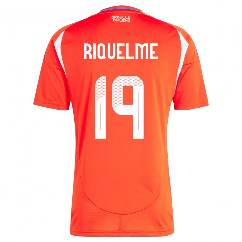 Hombre Camiseta Chile Benjamín Riquelme #19 Rojo 1ª Equipación 24-26 La Camisa Perú