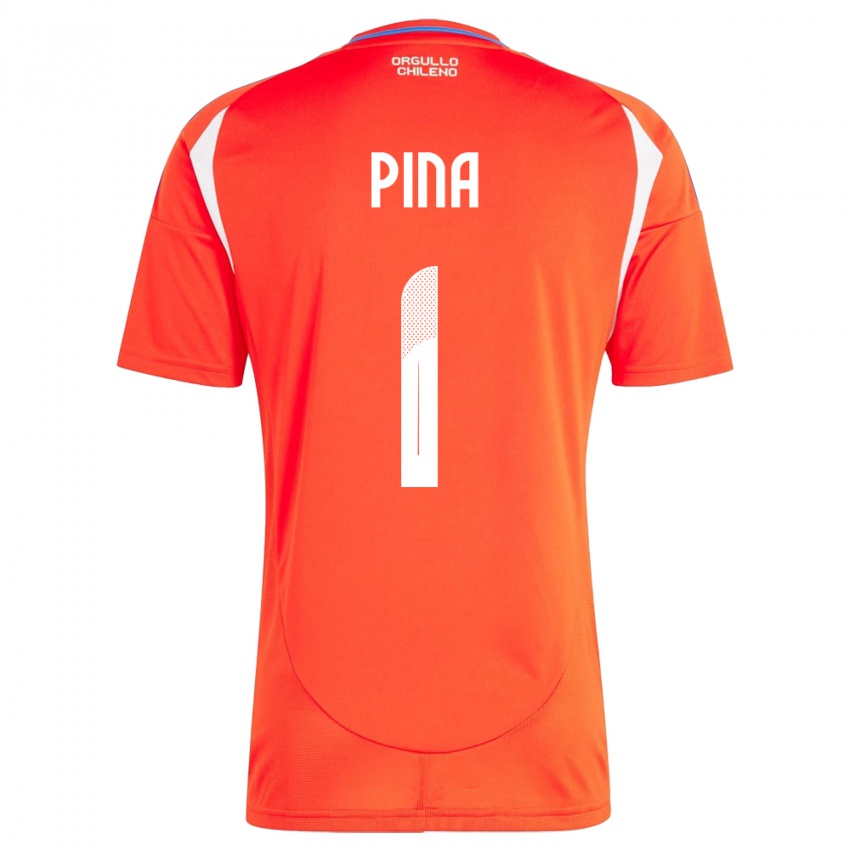 Hombre Camiseta Chile Cristóbal Piña #1 Rojo 1ª Equipación 24-26 La Camisa Perú