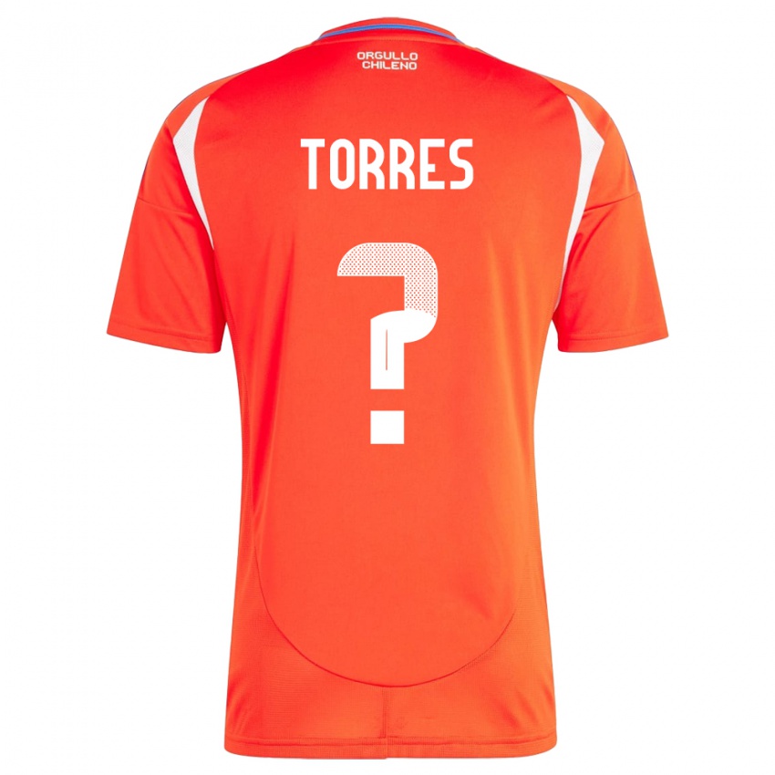 Hombre Camiseta Chile Bruno Torres #0 Rojo 1ª Equipación 24-26 La Camisa Perú