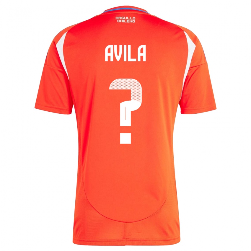 Hombre Camiseta Chile Gustavo Ávila #0 Rojo 1ª Equipación 24-26 La Camisa Perú