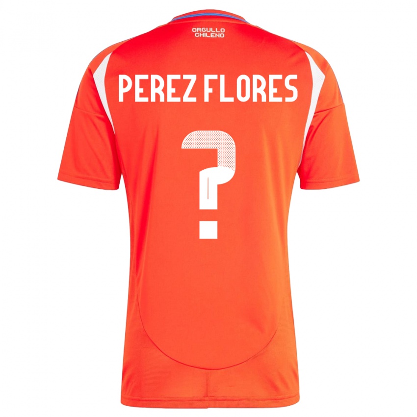 Hombre Camiseta Chile Benjamín Pérez Flores #0 Rojo 1ª Equipación 24-26 La Camisa Perú