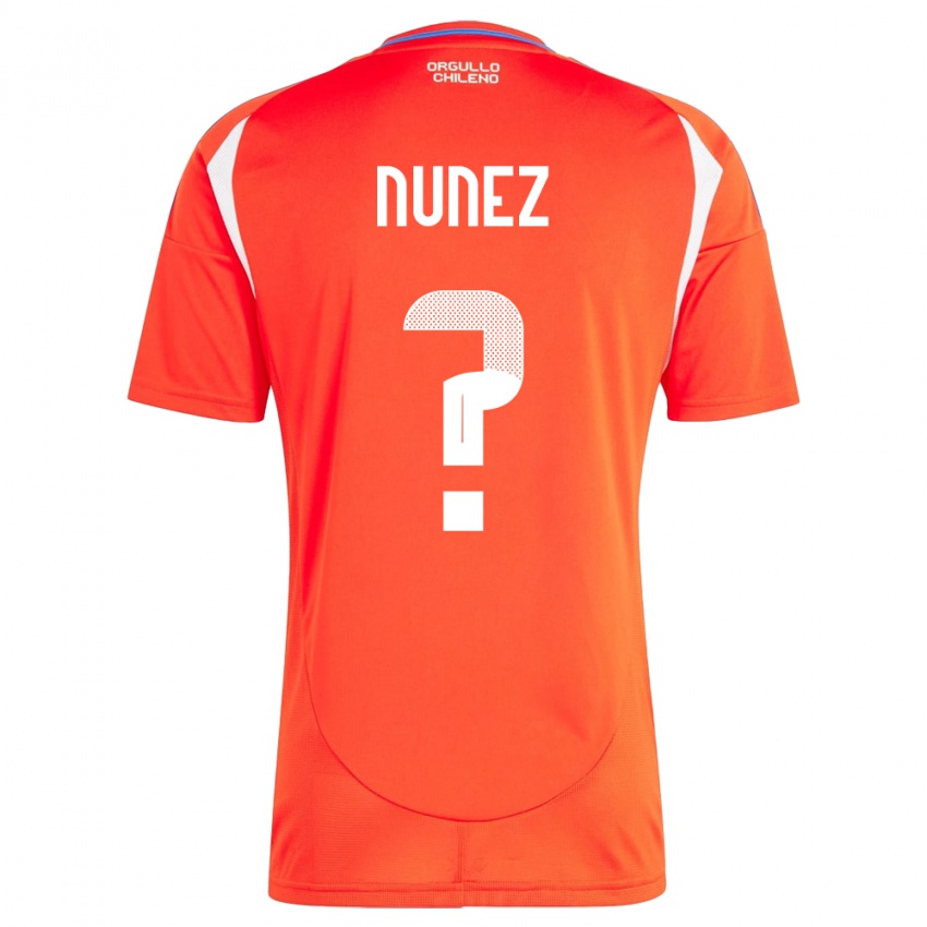 Hombre Camiseta Chile Renato Nuñez #0 Rojo 1ª Equipación 24-26 La Camisa Perú